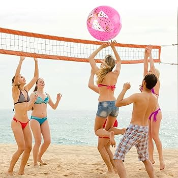 Amazon.com: FUTUREPLUSX 2PCS Glitter Beach Balls, 16 Inch